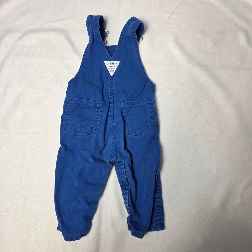 Vintage OshKosh B'gosh Blue Overalls Baby Size 12 Months